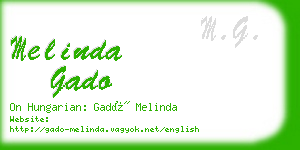 melinda gado business card